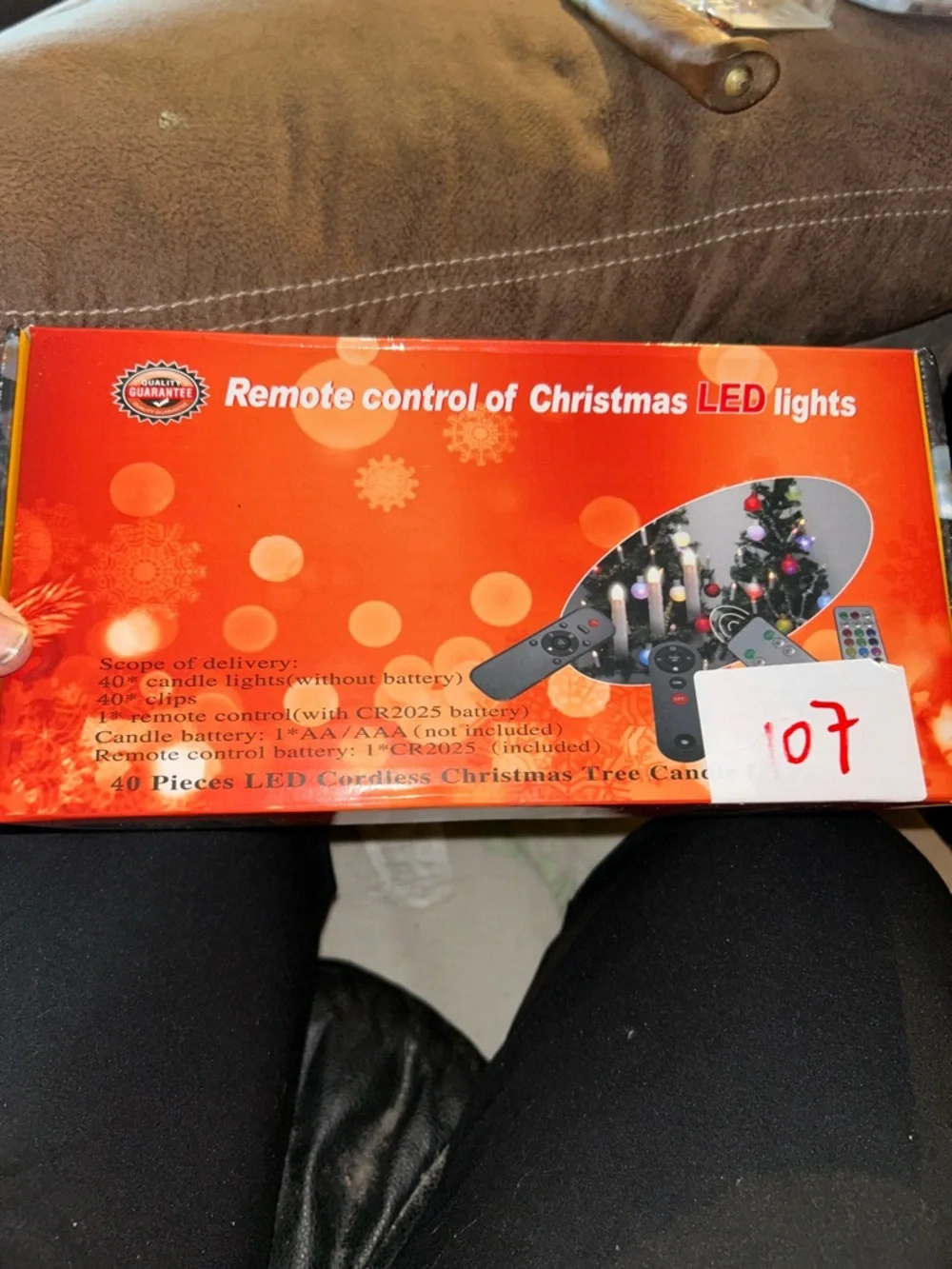 LED Cordless Christmas Candle Lights - Red Box